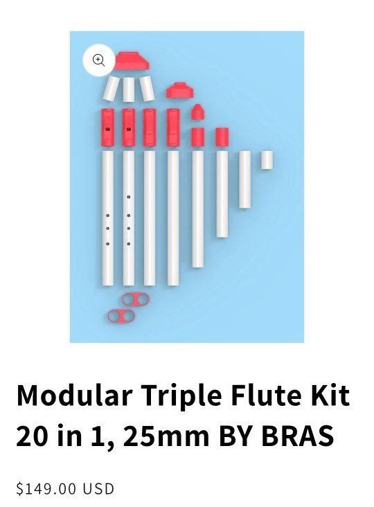 Modular Triple Flute Kit 20 in 1 25mm by Bras