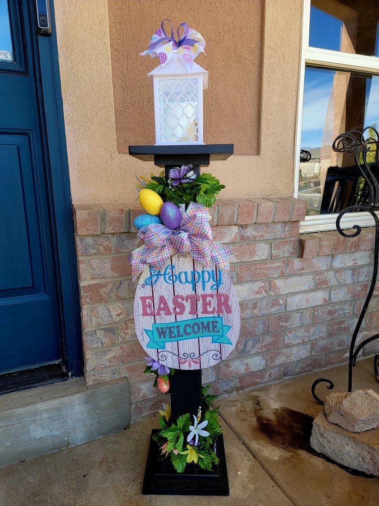 EASTER ~Entryway/Porch Welcome Post