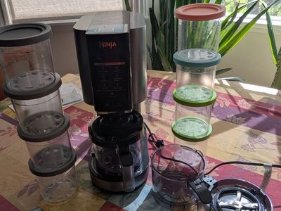 Ninja Creami NC301 Ice Cream & Frozen Dessert Maker with Creamify Technology, Black. 14 extra tubs, one brand nee extra mix bowl