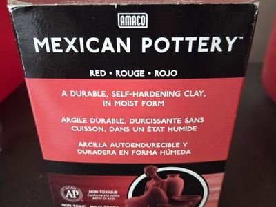 Amaco Mexican Pottery Air Dry Clay - Red, Self-Hardening, Non-Toxic, 5 lb (2.27 kg)