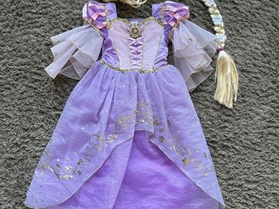 Disney Tangled Dress And Wig Size 4-6