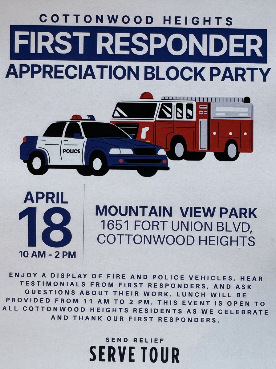 Free hamburgers & hotdogs at First Responder Block Party