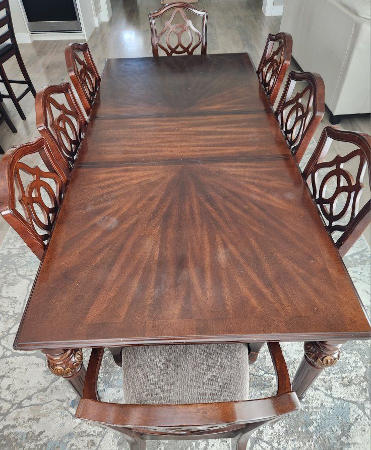 Expandable Dining Table Set - Seats 6 to 8