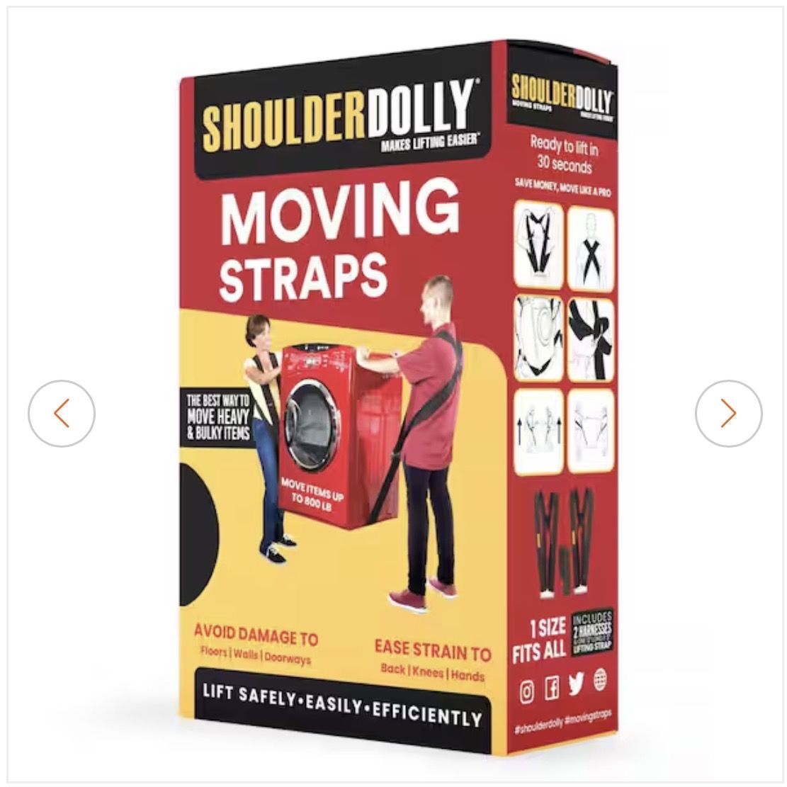The ShoulderDolly® Moving Straps