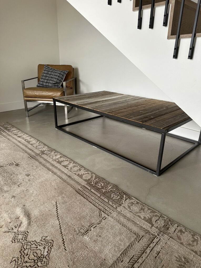 Metal Framed Coffee Table