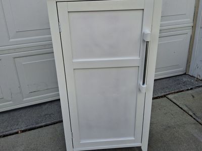 all wood white cabinet