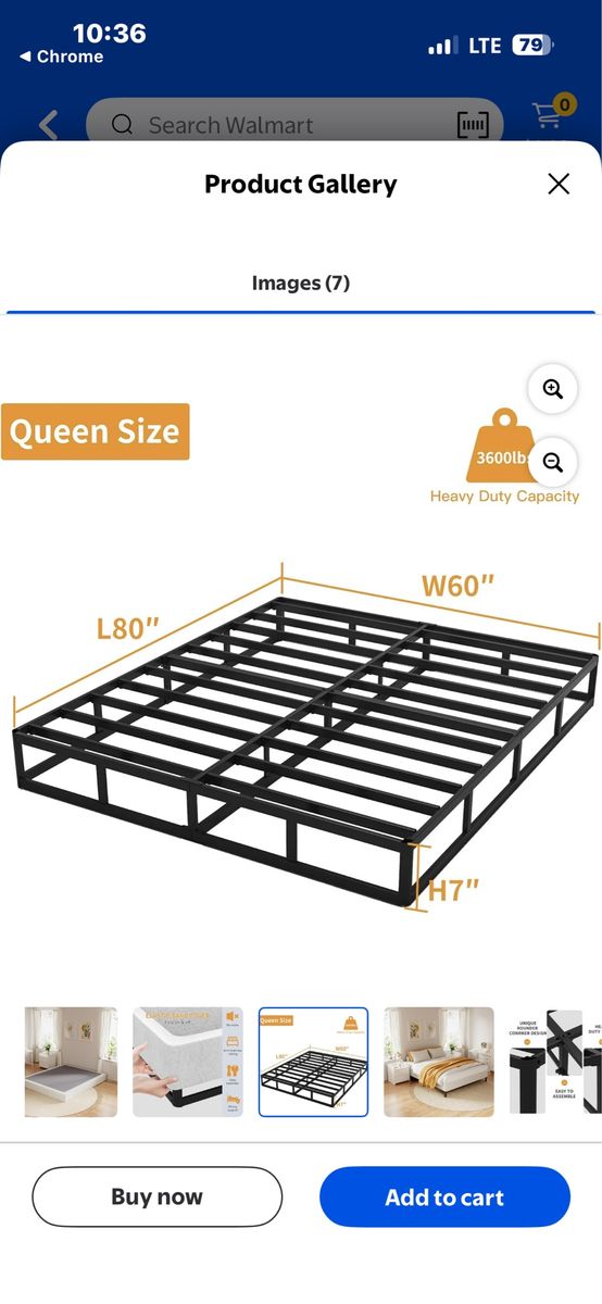 Metal queen box spring