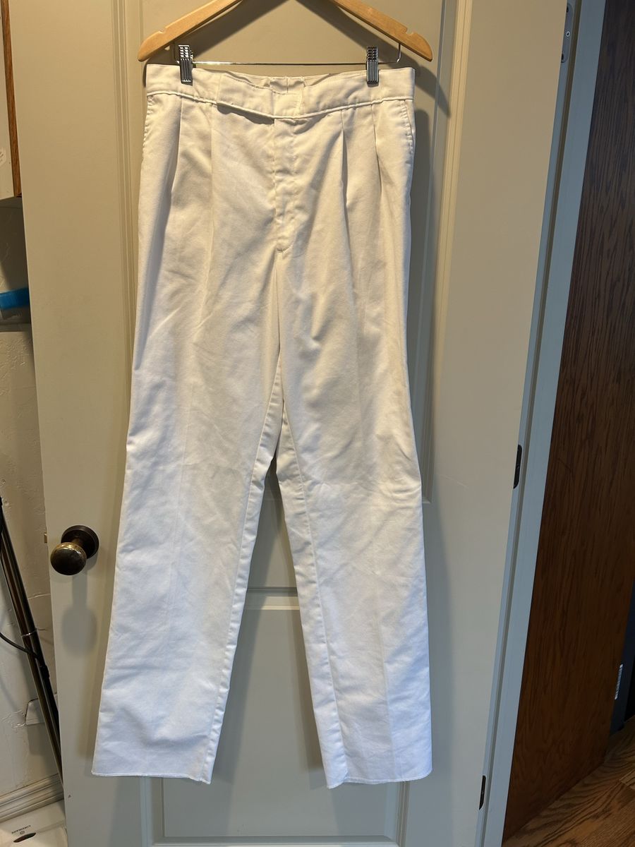White Pleated Dress Pants - Waist 34