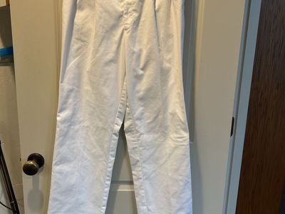 White Pleated Dress Pants - Waist 34