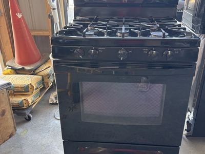 Kenmore Black Appliance Set - Gas Range Stove, Dishwasher, Over-The-Range Microwave