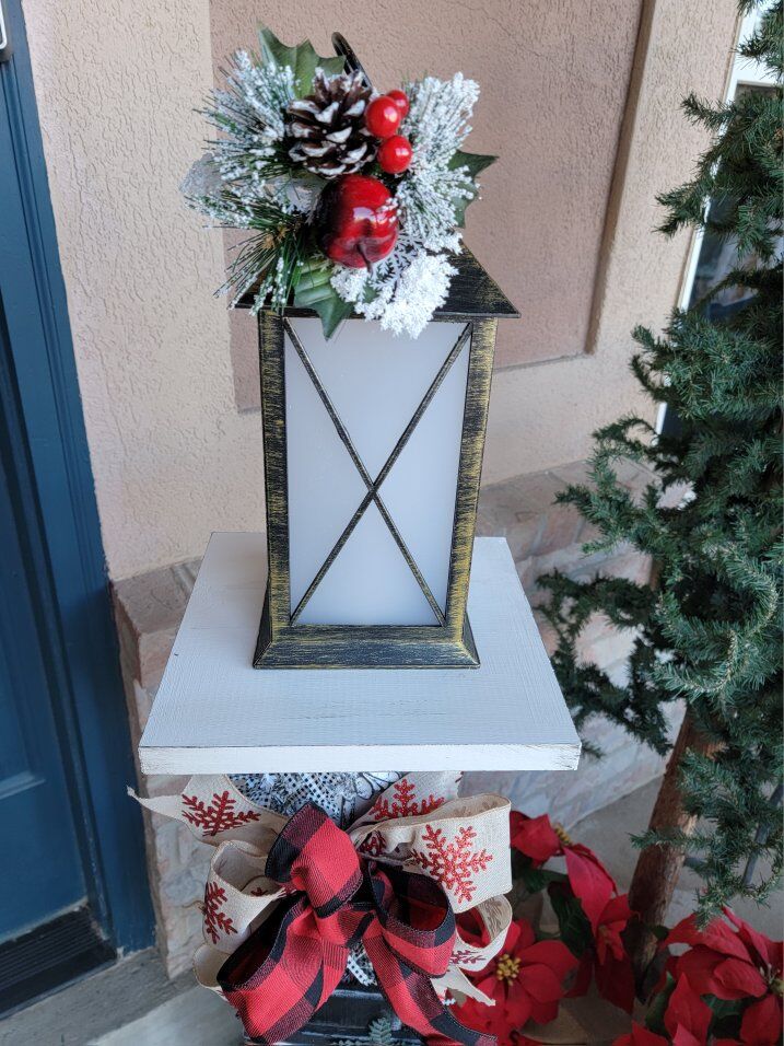 WINTER Entryway/Porch Welcome Post