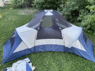 Huge 17x10, 3-Door, 8 Person Camping Tent