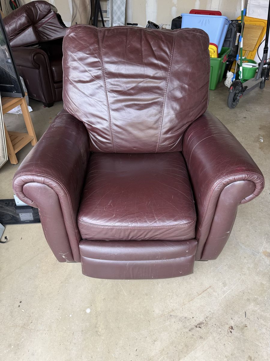 Burgundy recliner