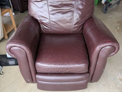 Burgundy recliner