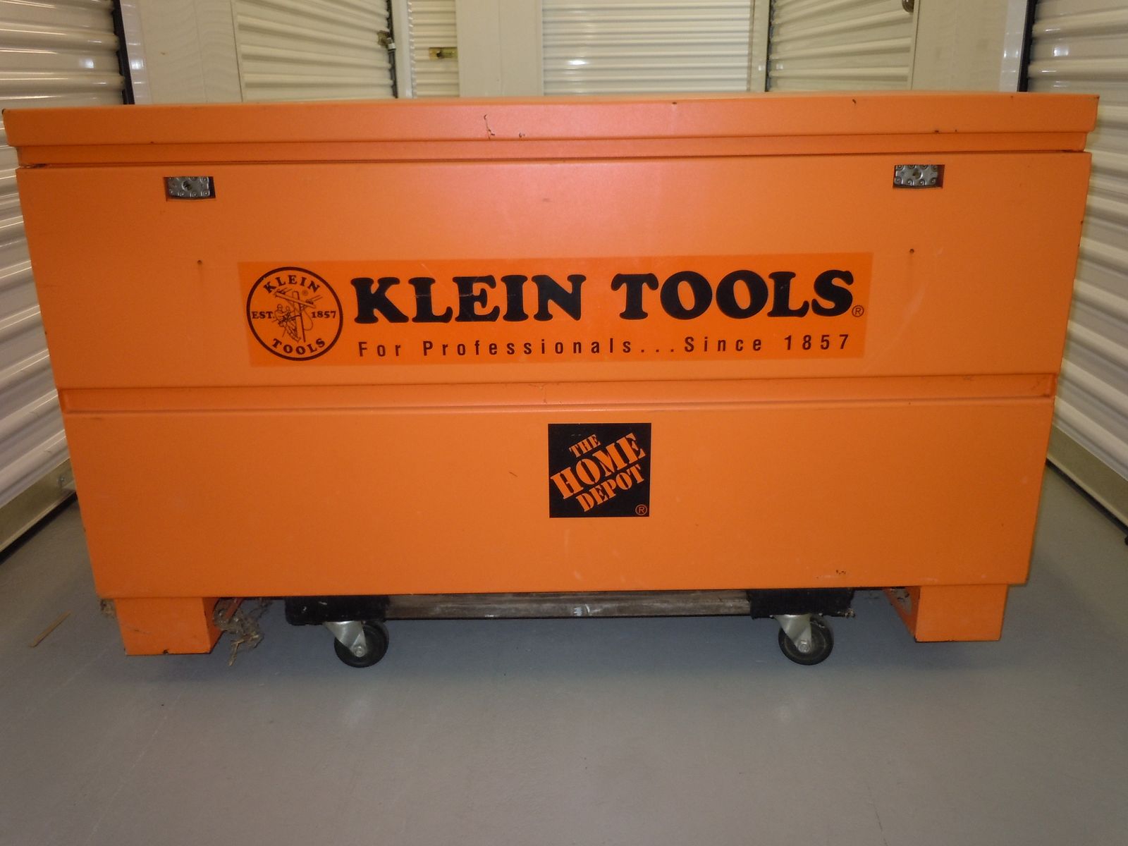 Klein Tools steel toolbox.