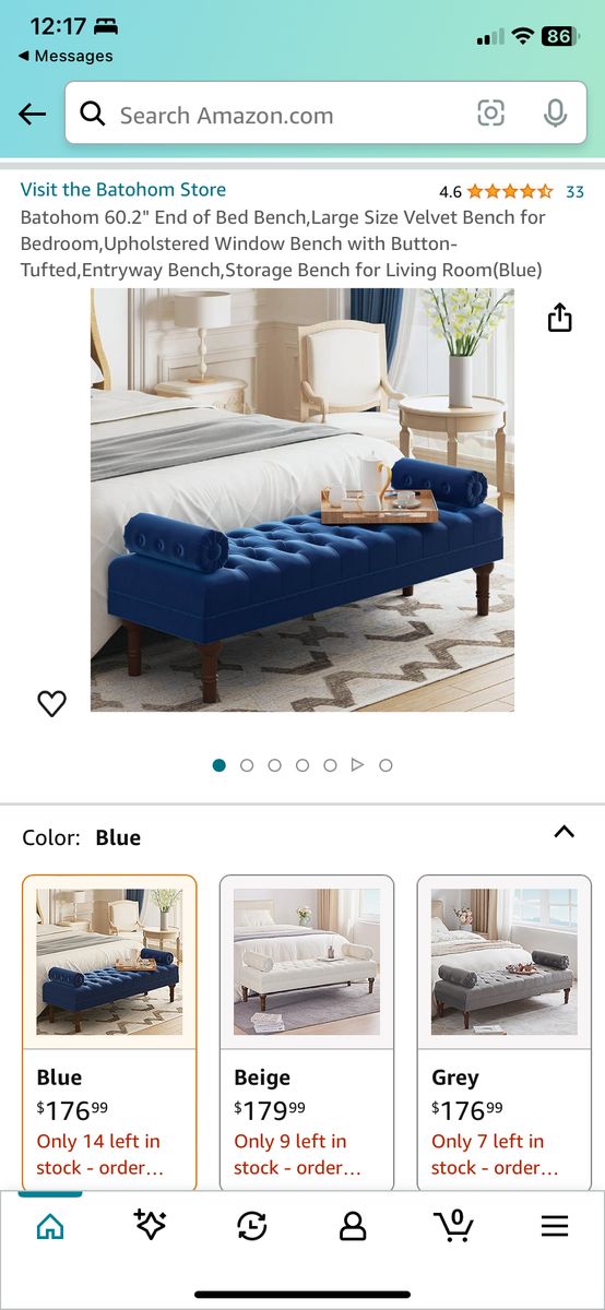 Blue bench New In box