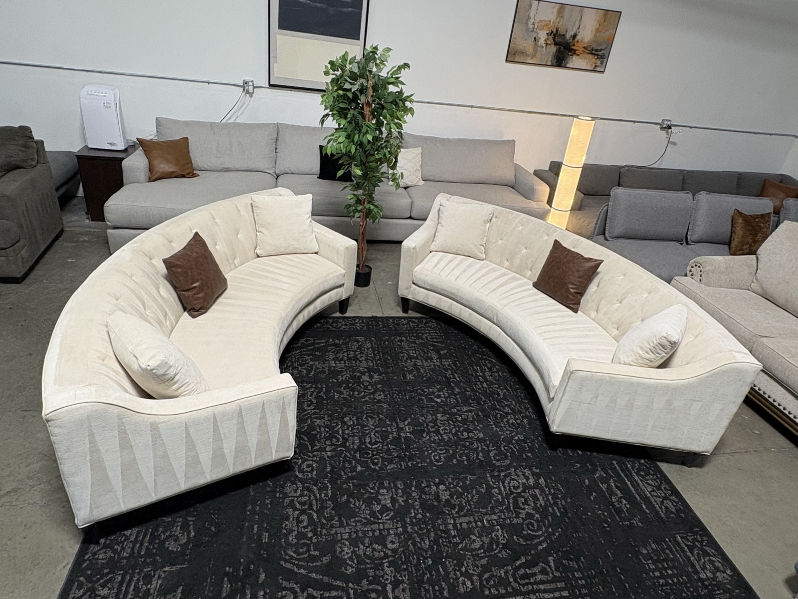 Z Gallerie Curved Couches (Free Delivery)