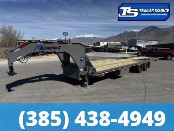8.5x32 Diamond C FMAX-HDT 210 Gooseneck Hydraulic Dovetail Equipment Trailer - 25K GVWR -