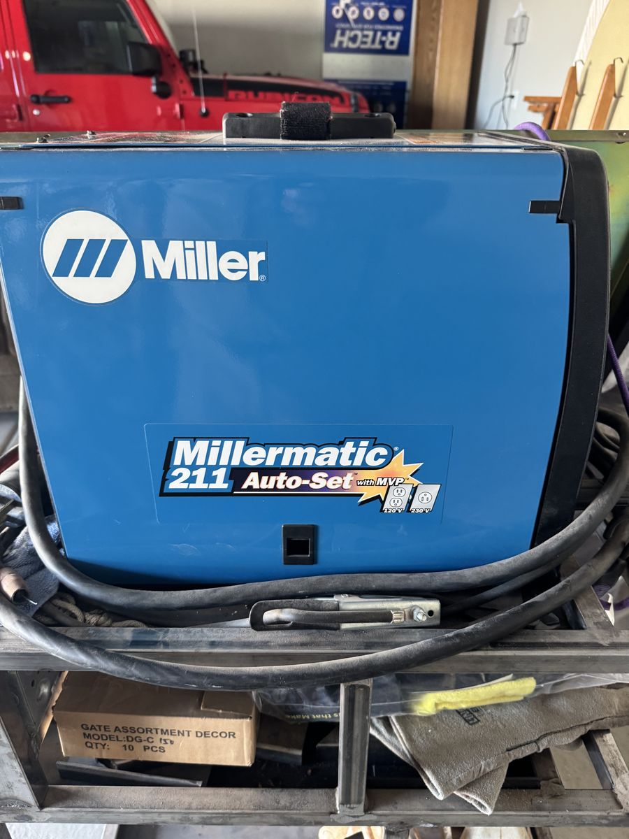 Miller Matic 211 autoset with cart and supplies