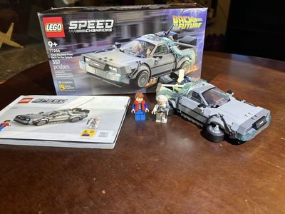 LEGO Speed Champions Time Machine from Back to the Future Set 77256 Complete