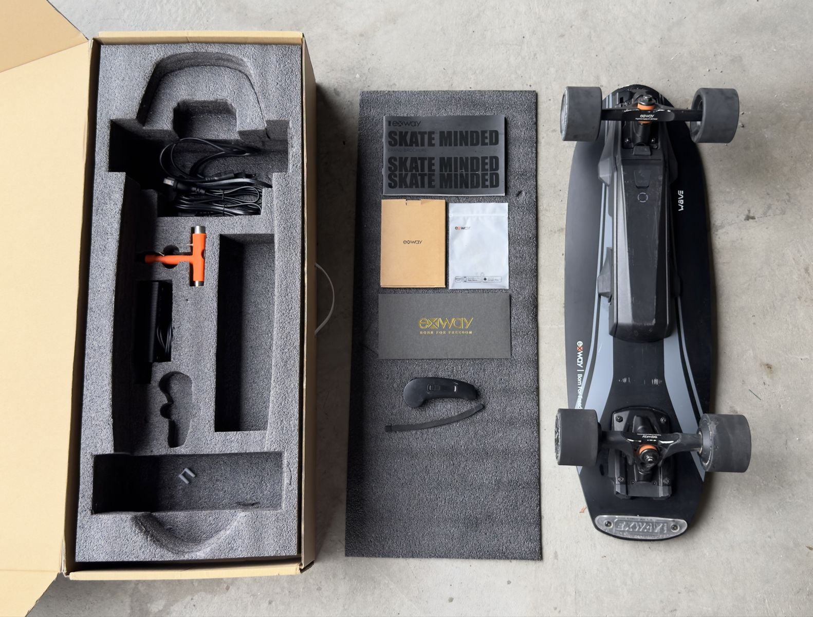 Exway Wave-Hub 99Wh Battery Electric Skateboard W1 With Remote - EV skateboard