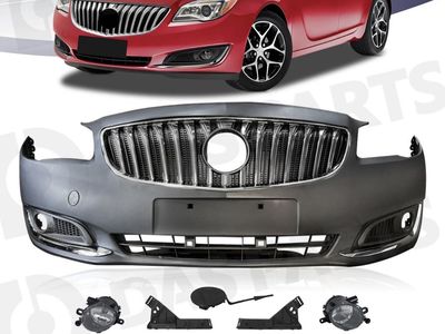 Fit 2014-2017 Buick Regal Complete Front Bumper Cover Grille Fog Light Assembly