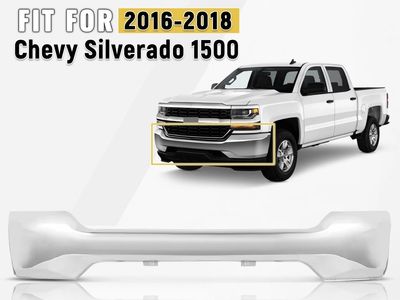 New Front Bumper Chrome Steel for 2016-2018 Chevy Silverado 1500 (Lower Valance)