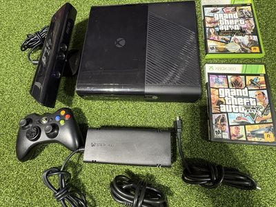 Microsoft Xbox 360 E Console Bundle with Controller, Kinect & Games