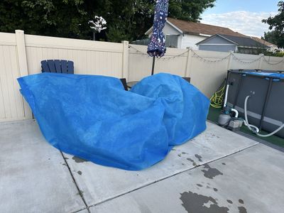 14 ft Round Solar Pool Cover - Blue Bubble Design for Above Ground Pools