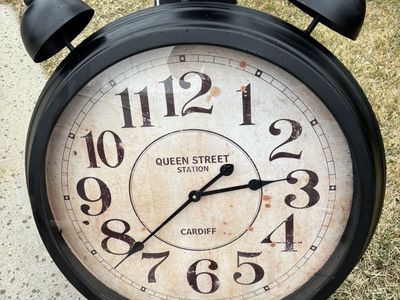 Large Plastic Cardiff Wall Clock 28 Dia