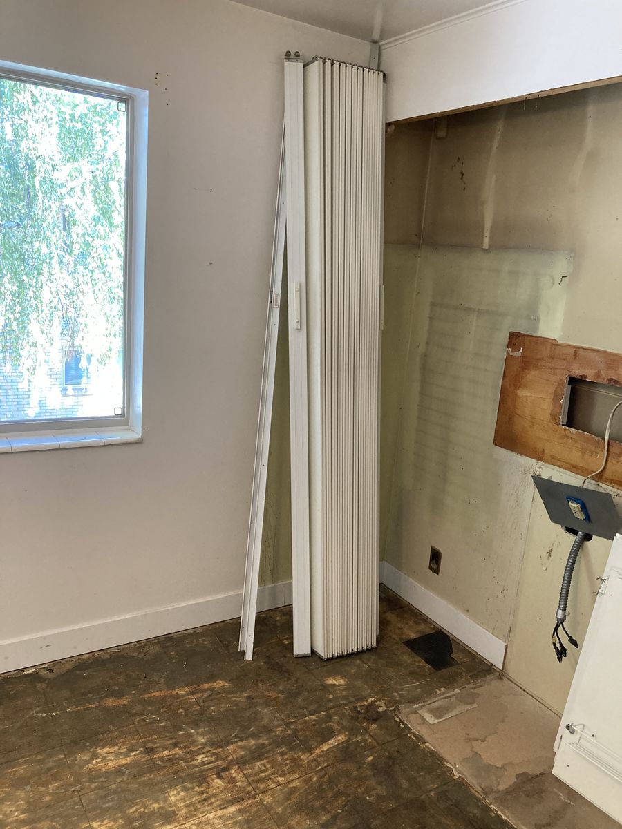 White Accordion Folding Door - Room Divider or Closet Door