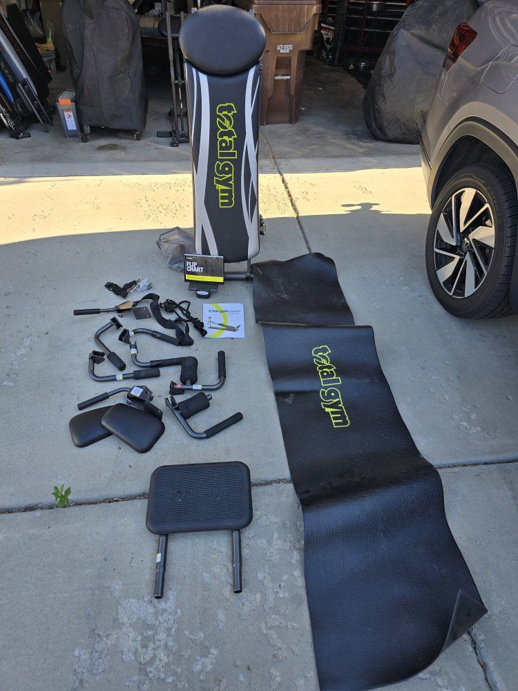Total Gym Force Home Fitness System with Mat and Attachments