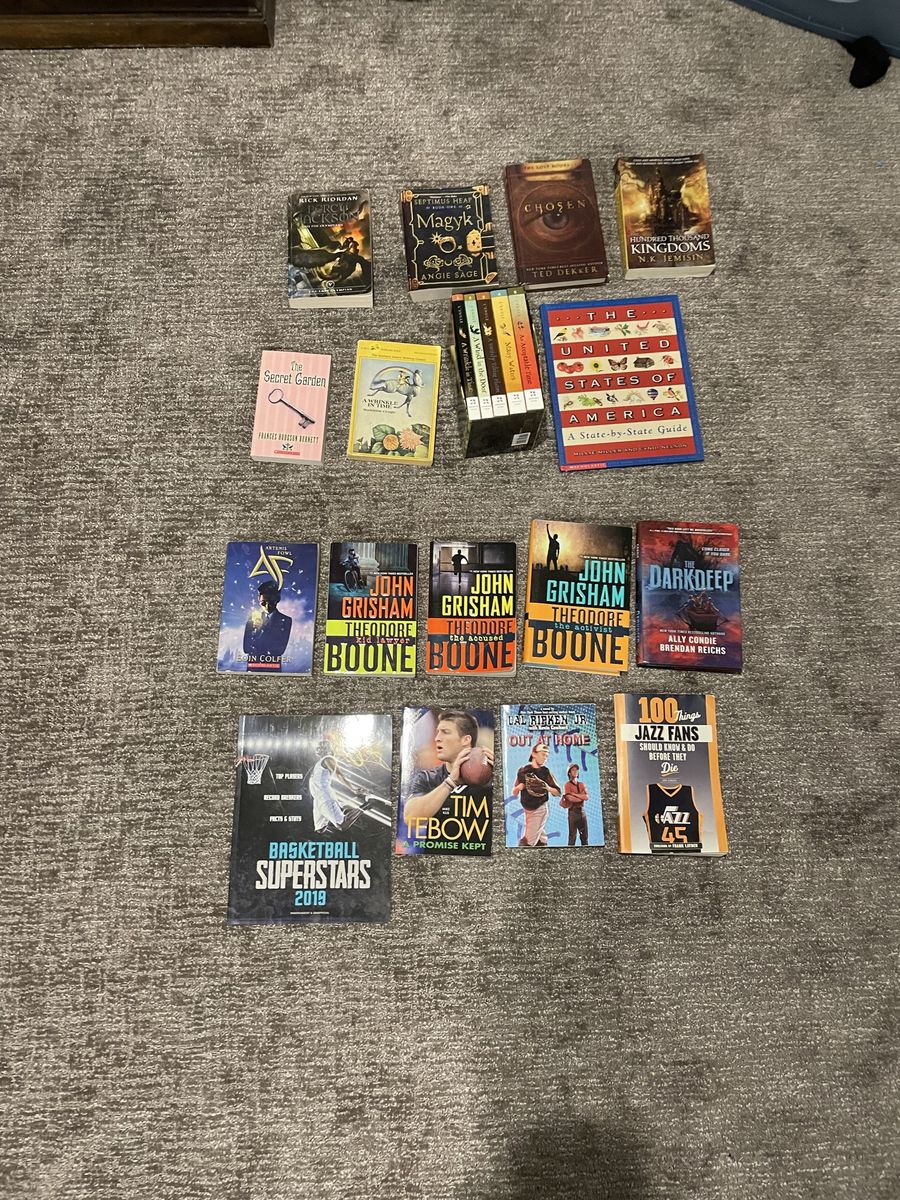 A bunch of books for sale! Great condition just need them gone!