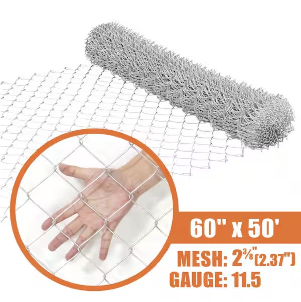 $50 LESS THAN HOME DEPOT! BRAND NEW 5’ Tall X 50’ long roll of chain-link fencing