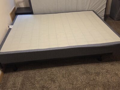 For Sale: Used Queen-Sized Box Spring & Bed Frame ($100 cash or best offer. Pickup Only)
