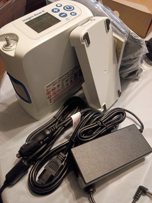 Inogen Rove 6 Portable Oxygen Concentrator with Battery and Chargers
