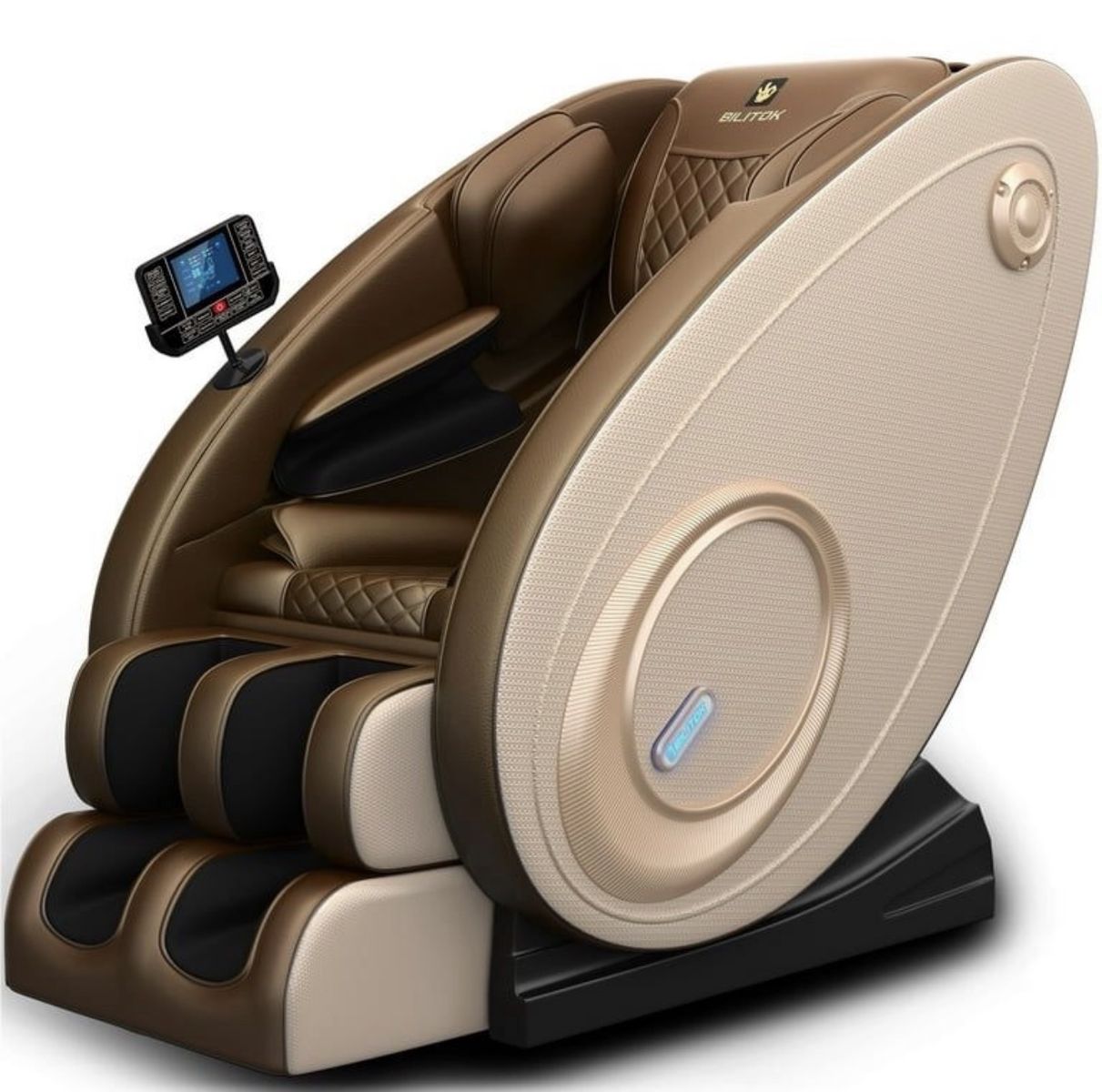BILITOK Massage Chair Zero Gravity Full Body with Heating and Bluetooth - Gold