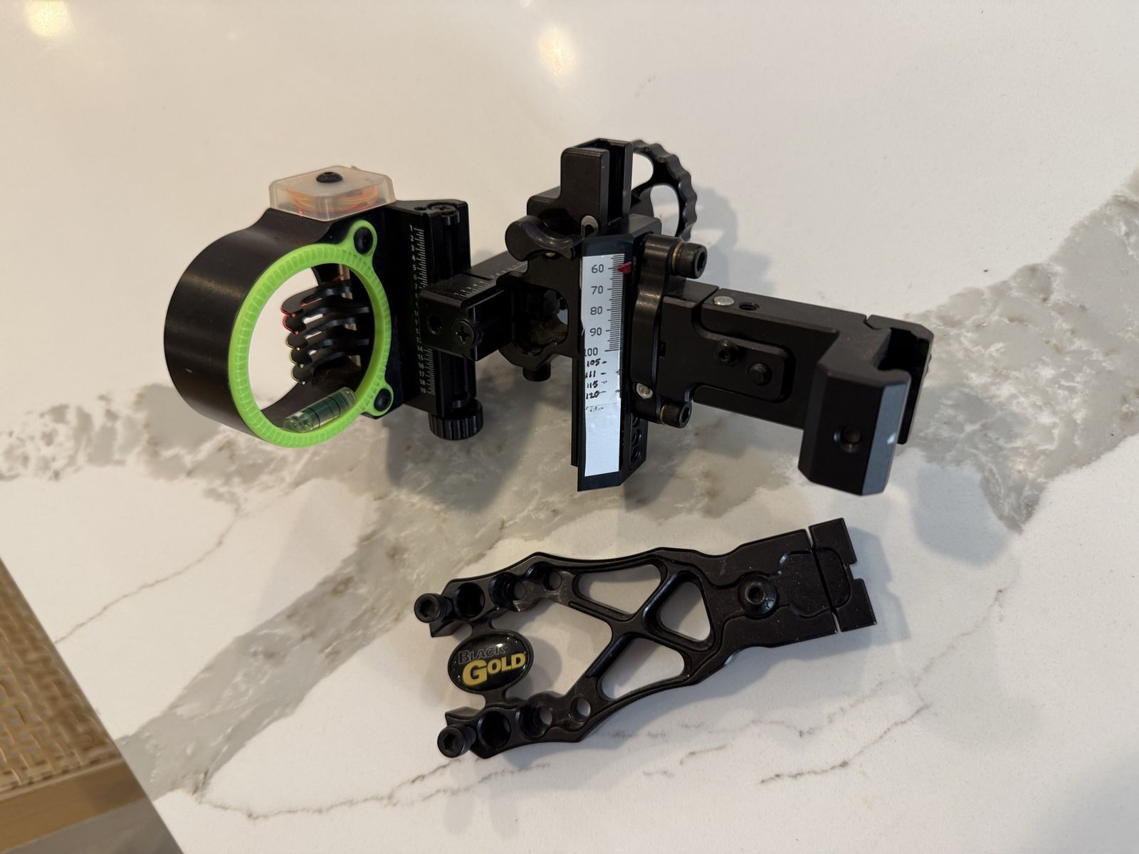 Black Gold Ascent Slider Bow Sight - 5 Pin, Right Hand