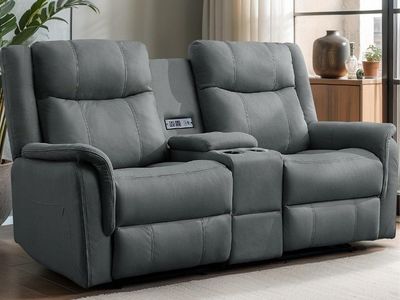 Power Reclining Loveseat with USB, Type-C, Cup Holders & Storage – New #400