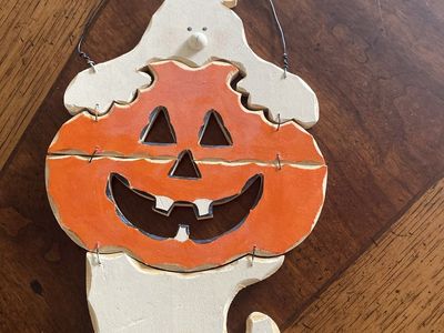 Ghost And Pumpkin Wall Decor