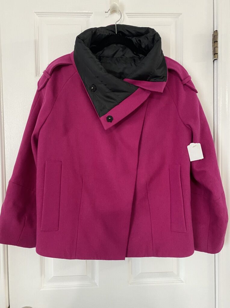 NEW ..  Pink / Fuchsia Wool Blend Jacket / Coat