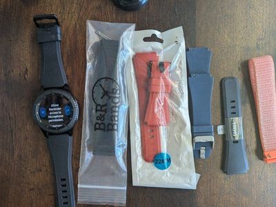 Used Samsung Gear S3 Frontier Smartwatch with B&R Bands, Charger & Extra Straps