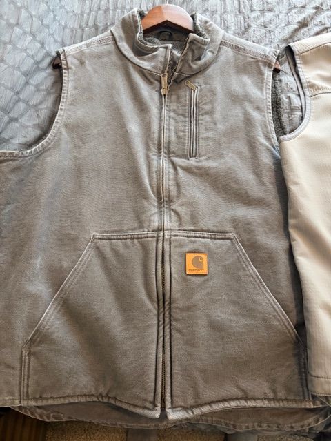 Carhartt vests, like new $30 each or 2 for $50