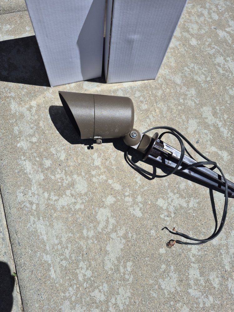 3-Brown Outdoor Landscape Aluminum Spotlight - Wired for Outdoor Lighting 12 volt.