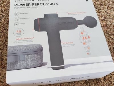 Sharper Image Power Percussion Deep Tissue Massager w/ 6 Speeds & 6 Attachments