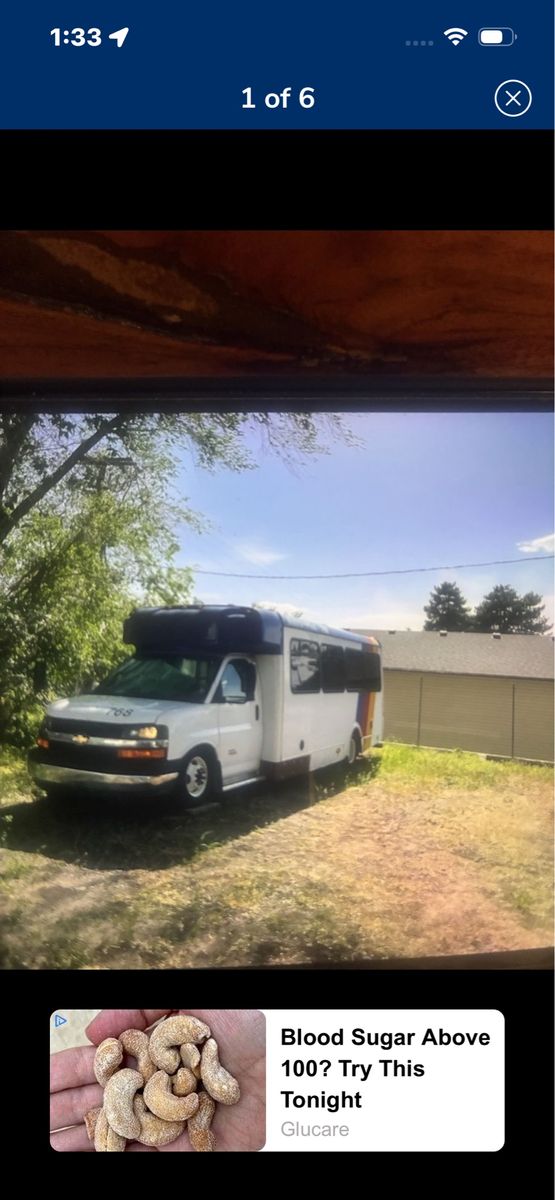 2013 Chevrolet Express Cutaway Bus - 6.6L Duramax Diesel, Allison Trans - 105k Miles