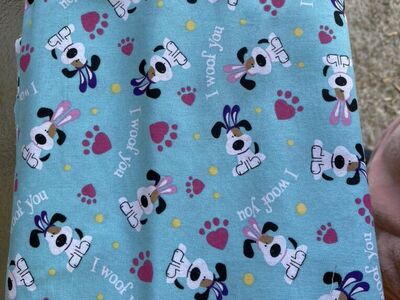 New 4 yd Easter Dog Fabric RARE OOP Bandannas