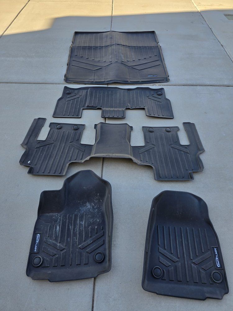 Smartliner Black All-Weather Floor Mats Full Set for Grand Wagoneer.