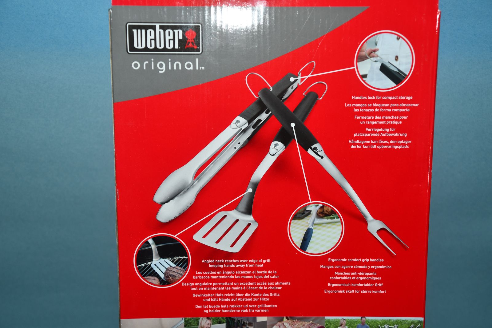 NEW WEBER BBQ TOOL SET ~ 3 PIECES ~ STAINLESS STEEL ~ VERY NICE!