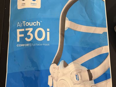 ResMed AirTouch F30i Full Face CPAP Mask Large Frame Medium Cushion / Plus Air Touch F20 Mask, and two extra head gear straps